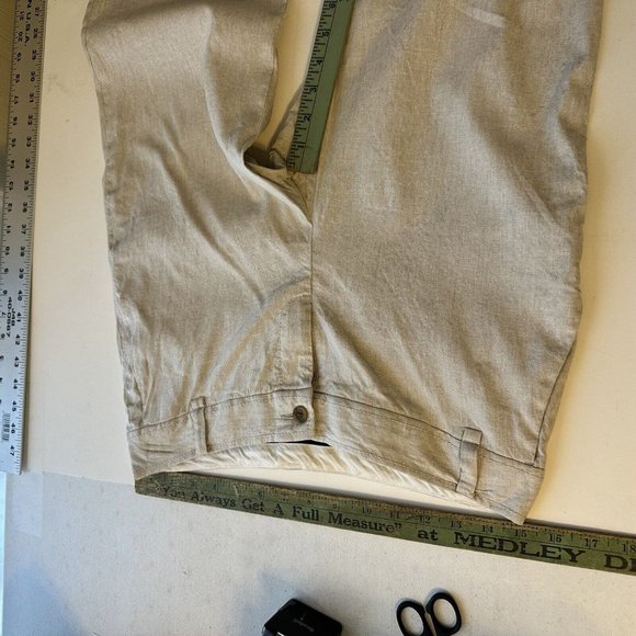 Banana Republic Flurry Wide Leg Pants Womens 4 Martin Fit Linen Cotton Size 6 - Picture 6 of 9